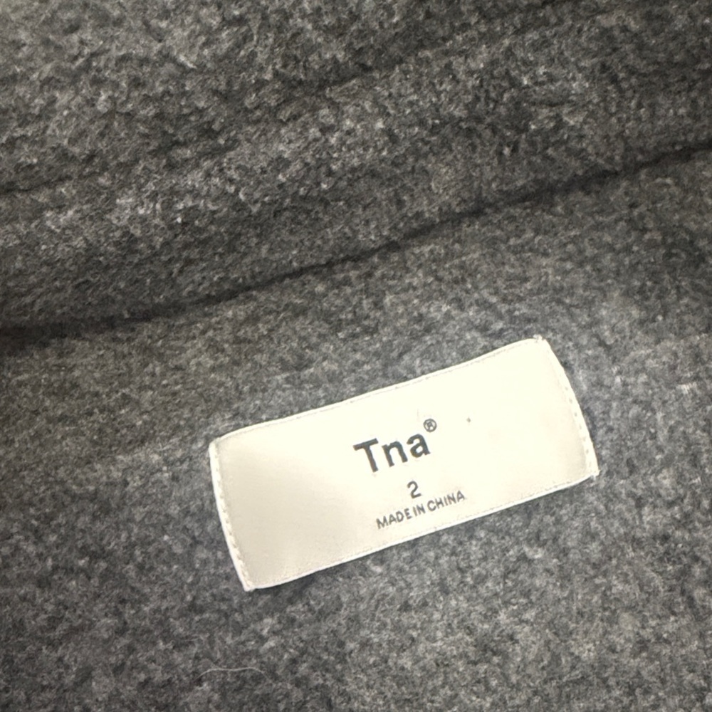 TNA Gray Button-Up Fleece Shirt Jacket - Picture 2 of 3